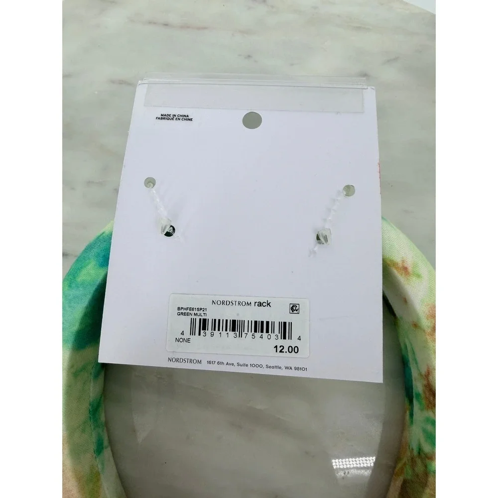 BP Nordstrom Rack Green Multi Tie Dye Padded Headband BPHF61SP21 NWT